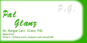 pal glanz business card